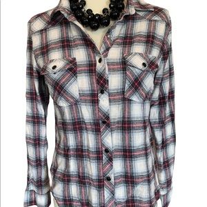 Plaid Flannel Button-up
